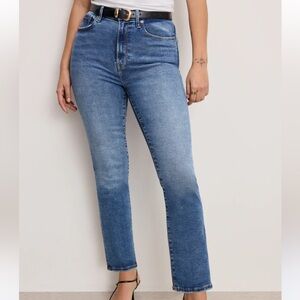 Good American Mid Rise Straight Jeans size 6